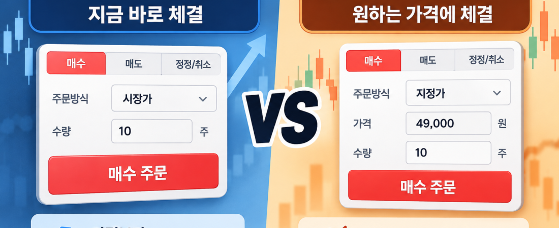 시장가와 지정가 차이, 주식 초보가 꼭 알아야 할 주문 방법